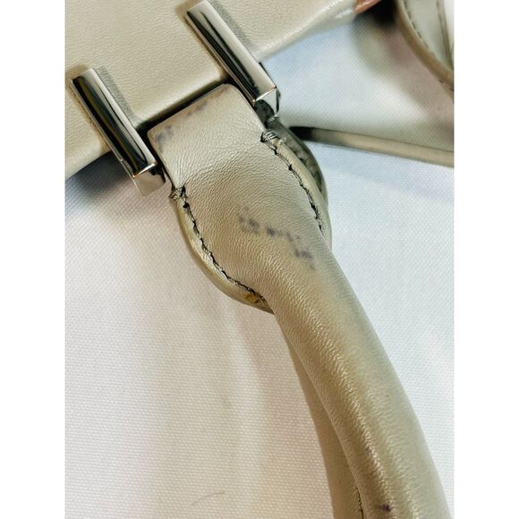 Vince Camuto Pink Gray Ayla Pebbled Leather Crossbody Satchel Purse - Picture 8 of 9